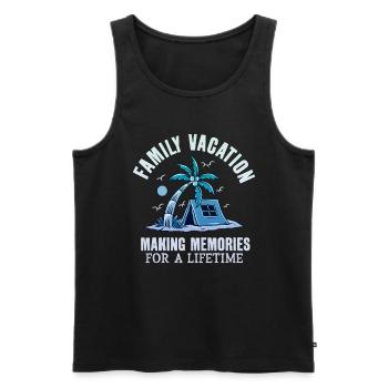 Summer holidays with the family Creating memories - Men's Premium Organic Tank Top - black - Front - Michal (187cm)