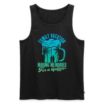 Vacances d’été en famille Créer des souvenirs - Débardeur bio Premium Homme - noir - Devant - Michal (187cm)