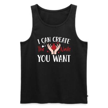 I create the nails you want manicure - Men's Premium Organic Tank Top - black - Front - Michal (187cm)