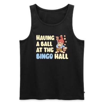 A ball in the bingo hall Funny bingo - Men's Premium Organic Tank Top - black - Front - Michal (187cm)