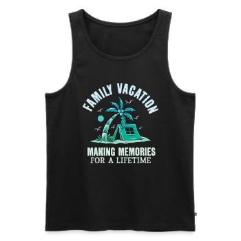 Summer holidays with the family Creating memories - Men's Premium Organic Tank Top - black - Front - Michal (187cm)