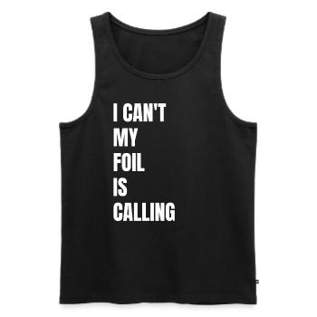 Wing Foil Wingsurfing Foil Wing - Men's Premium Organic Tank Top - black - Front - AI Model Male 178 light (178cm)
