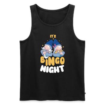 C’est bingo nuit bingo - Débardeur bio Premium Homme - noir - Devant - AI Model Male 178 light (178cm)
