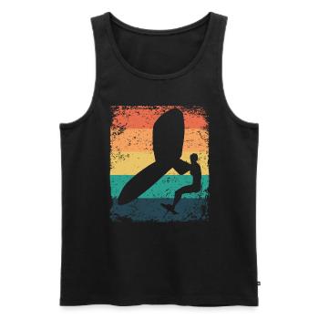 Flügelfolie Wingsurfing Retro-folie Flügel - Männer Premium Bio Tank Top - Schwarz - Vorne - AI Model Male 178 light (178cm)