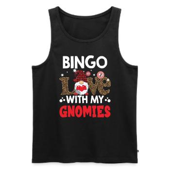 Bingo Love With My Gnomies Leo Bingo - Men's Premium Organic Tank Top - black - Front - AI Model Male 178 light (178cm)