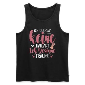 Ich designe keine Nailart Nageldesignerin - Männer Premium Bio Tank Top - Schwarz - Vorne - Michal (187cm)