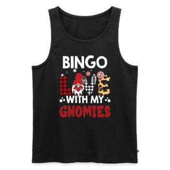 Bingo Liebe Mit Meinen Gnomies Buffalo Plaid Bingo - Männer Premium Bio Tank Top - Schwarz - Vorne - Michal (187cm)