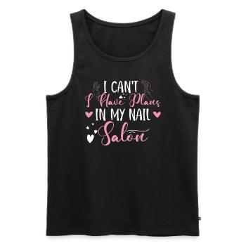 Ich Kann Nicht Habe Pläne In Meinem Nagelstudio - Männer Premium Bio Tank Top - Schwarz - Vorne - Michal (187cm)