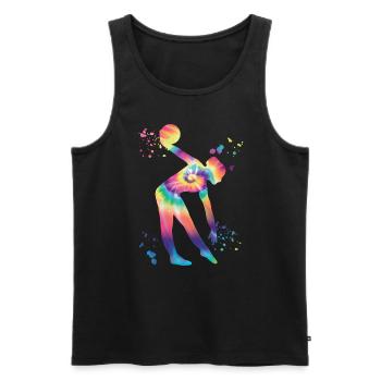 Gymnaste avec gymnastique rythmique de balle - Débardeur bio Premium Homme - noir - Devant - Michal (187cm)
