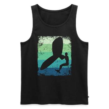 Flügelfolie Wingsurfing Retro-folie Flügel - Männer Premium Bio Tank Top - Schwarz - Vorne - AI Model Male 178 light (178cm)