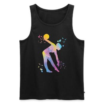 Gymnastin Mit Ball Rhythmische Gymnastik - Männer Premium Bio Tank Top - Schwarz - Vorne - Michal (187cm)