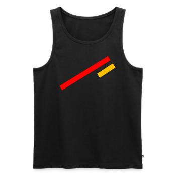 Stripe Minimal Pattern - Diagonal - Men's Premium Organic Tank Top - black - Front - AI Model Male 178 light (178cm)