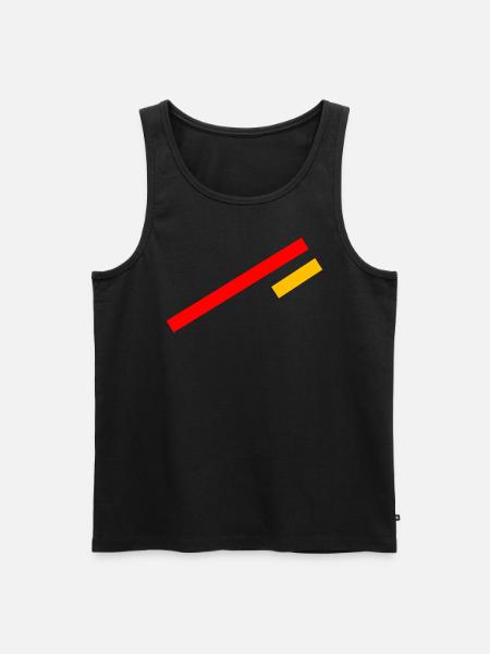 Stripe Minimal Pattern - Diagonal - Men's Premium Organic Tank Top - black