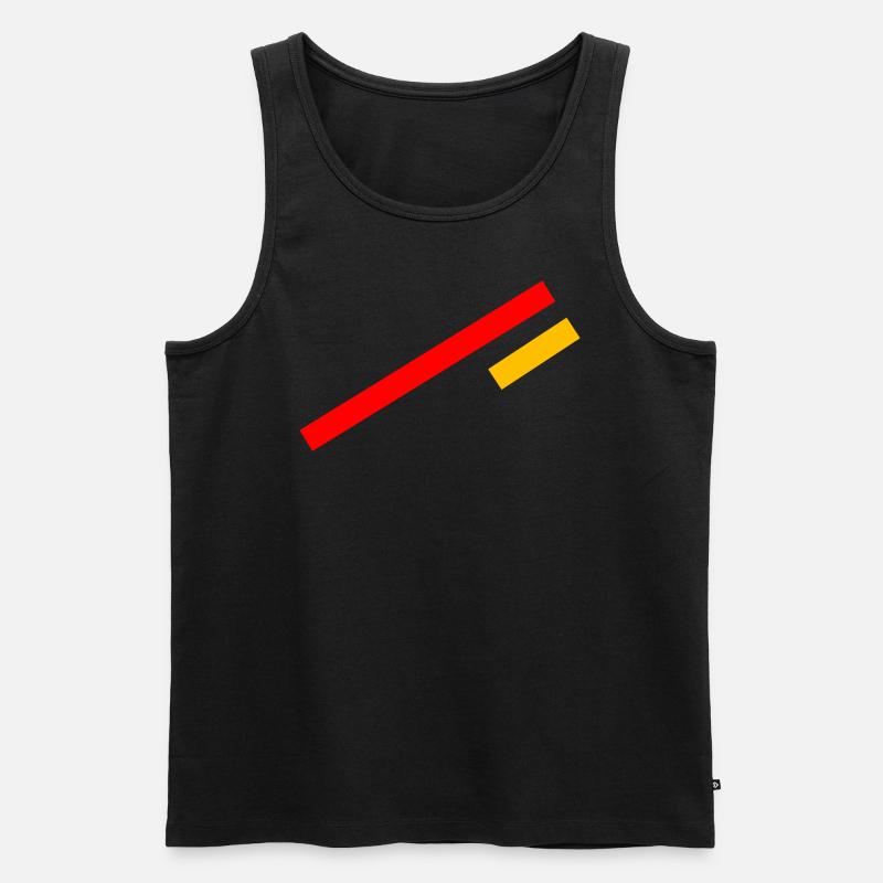 Stripe Minimal Pattern - Diagonal - Men's Premium Organic Tank Top - black