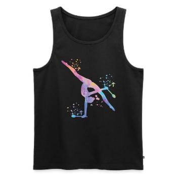 Gymnast with clubs Rhythmic gymnastics - Men's Premium Organic Tank Top - black - Front - Michal (187cm)