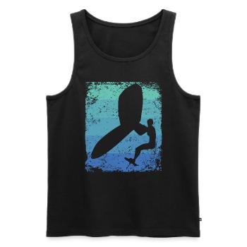 Flügelfolie Wingsurfing Retro-folie Flügel - Männer Premium Bio Tank Top - Schwarz - Vorne - AI Model Male 178 light (178cm)