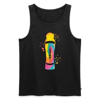 Bingo Dabber Colorsplash Tie Dye Bingo - Männer Premium Bio Tank Top - Schwarz - Vorne - Michal (187cm)