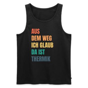 Ich Glaub Da ist Thermik RC Segelflieger - Männer Premium Bio Tank Top - Schwarz - Vorne - AI Model Male 178 light (178cm)