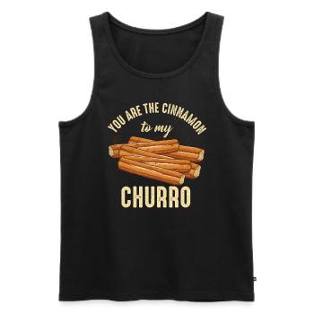 Du Bist Der Zimt Zu Meinem Churro - Männer Premium Bio Tank Top - Schwarz - Vorne - AI Model Male 178 light (178cm)
