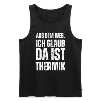 Ich Glaub Da ist Thermik RC Segelflieger - Männer Premium Bio Tank Top - Schwarz - Vorne - AI Model Male 178 light (178cm)
