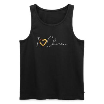 I Heart Churros Vintage Mexican Churros - Men's Premium Organic Tank Top - black - Front - AI Model Male 178 light (178cm)