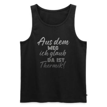 Ich Glaub Da ist Thermik RC Segelflieger - Männer Premium Bio Tank Top - Schwarz - Vorne - Michal (187cm)