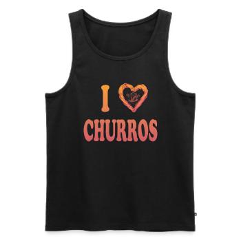I Heart Churros Vintage Mexican Churros - Men's Premium Organic Tank Top - black - Front - AI Model Male 178 light (178cm)