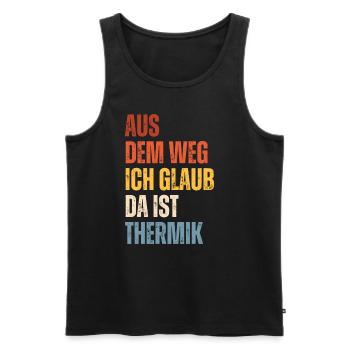 Ich Glaub Da ist Thermik RC Segelflieger - Männer Premium Bio Tank Top - Schwarz - Vorne - Michal (187cm)