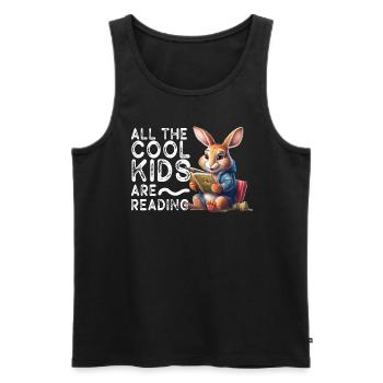 Alle Coolen Kids Lesen Lehrer - Männer Premium Bio Tank Top - Schwarz - Vorne - Michal (187cm)