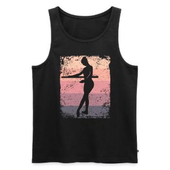 Ballett Tänzerin Vintage Frau Ballerina - Männer Premium Bio Tank Top - Schwarz - Vorne - AI Model Male 178 light (178cm)