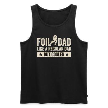 Foil Dad Wing Foil Wingsurfing Foil Wing - Men's Premium Organic Tank Top - black - Front - AI Model Male 178 light (178cm)
