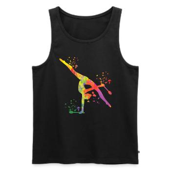 Gymnast with clubs Rhythmic gymnastics - Men's Premium Organic Tank Top - black - Front - Michal (187cm)