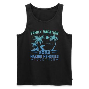 Vacances d’été en famille Créer des souvenirs - Débardeur bio Premium Homme - noir - Devant - Michal (187cm)