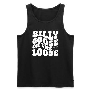 The stupid goose at large - Men's Premium Organic Tank Top - black - Front - AI Model Male 178 light (178cm)
