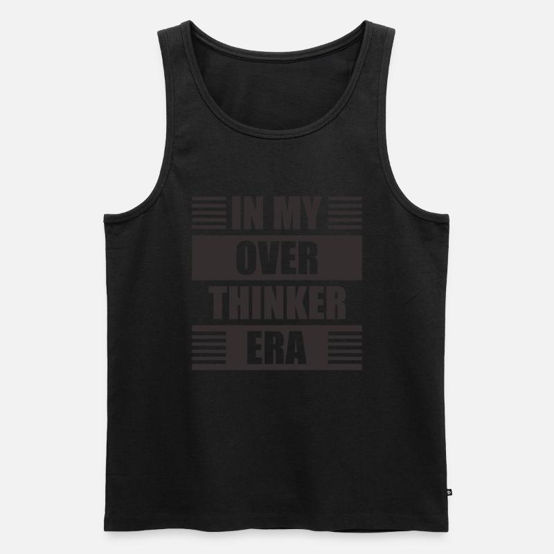 Dans mon ère Overthinker Overthink - Débardeur bio Premium Homme - noir