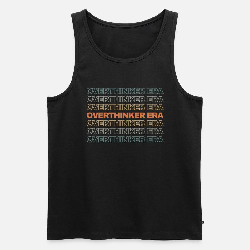 Dans mon ère Overthinker Overthink - Débardeur bio Premium Homme - noir