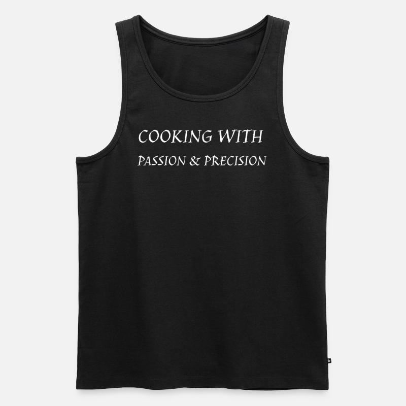 Kochen mit Leidenschaft Präzision - Männer Premium Bio Tank Top - Schwarz