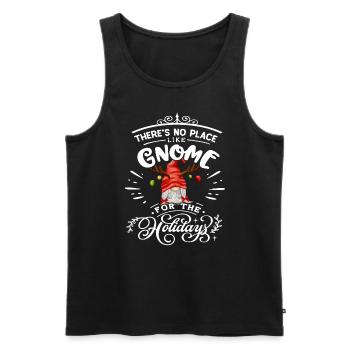 There Is No Place Like Gnome Christmas Gnome - Men's Premium Organic Tank Top - black - Front - Michal (187cm)