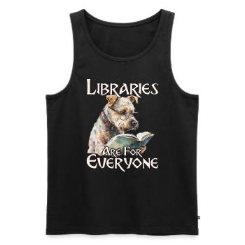 Bibliotheken Sind Für Alle Da Bibliothekar - Männer Premium Bio Tank Top - Schwarz - Vorne - Michal (187cm)
