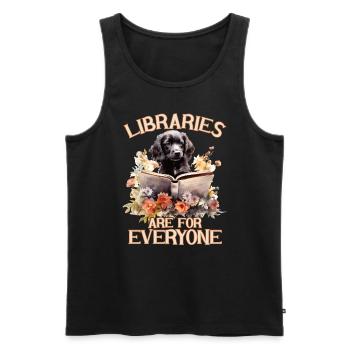 Bibliotheken Sind Für Alle Da Bibliothekar - Männer Premium Bio Tank Top - Schwarz - Vorne - Michal (187cm)