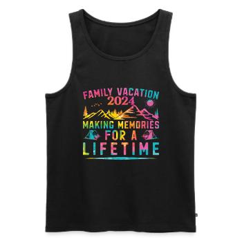 Summer holidays with the family Creating memories - Men's Premium Organic Tank Top - black - Front - Michal (187cm)