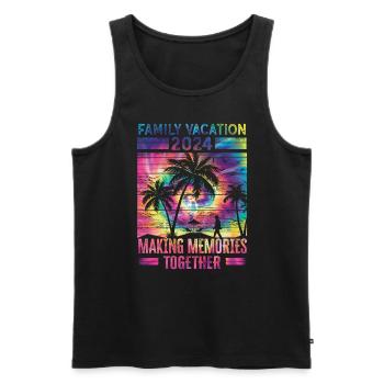 Familienurlaub Erinnerungen Schaffen - Männer Premium Bio Tank Top - Schwarz - Vorne - AI Model Male 178 light (178cm)