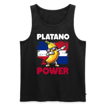 Dominican Republic Platano Power Flag for Kids - Men's Premium Organic Tank Top - black - Front - Michal (187cm)