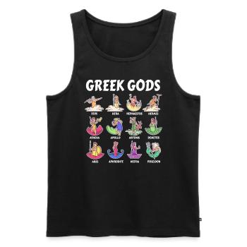 Greek Mythology Gods - Ancient Gods of Greece - Men's Premium Organic Tank Top - black - Front - AI Model Male 178 light (178cm)