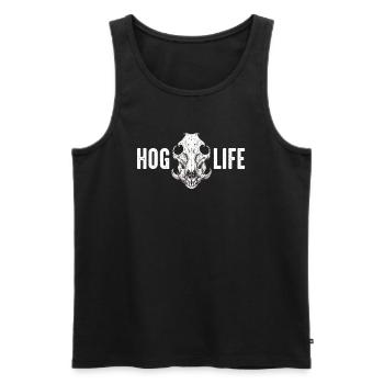 HOG LIFE Hog Hunter Javelina Hunting Wild Boar Pig - Men's Premium Organic Tank Top - black - Front - Michal (187cm)