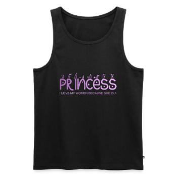 J'aime ma femme parce qu'elle est une princesse - Débardeur bio Premium Homme - noir - Devant - Michal (187cm)
