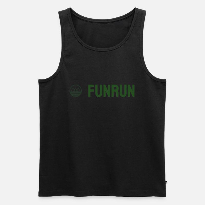 logo large - Männer Premium Bio Tank Top - Schwarz