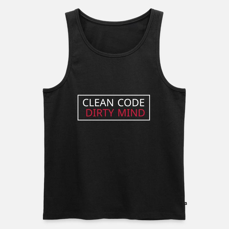Clean Code - Dirty Mind - Débardeur bio Premium Homme - noir