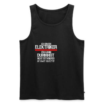 Elektriker Strom Elektroniker Majestät Watt Volt - Männer Premium Bio Tank Top - Schwarz - Vorne - Michal (187cm)