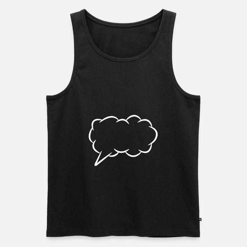 Speech bubble thought bubble - Men's Premium Organic Tank Top - black